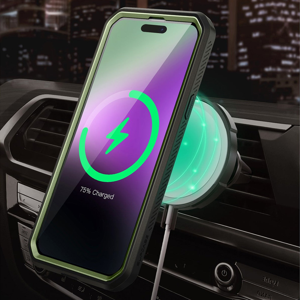 Etui pancerne Supcase Unicorn Beetle Pro Mag do iphone 15, zielone